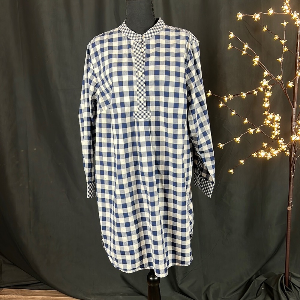 Land’s End Draper James Blue/White Checked Dress